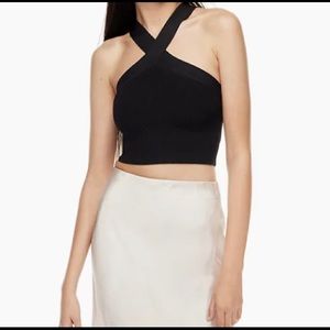 Babaton Sculpt Knit Criss Cross Cropped Tank